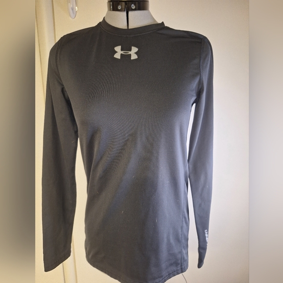 Under Armour Coldgear Dark Grey Long Sleeved Pullover Size YXL - Picture 3 of 6
